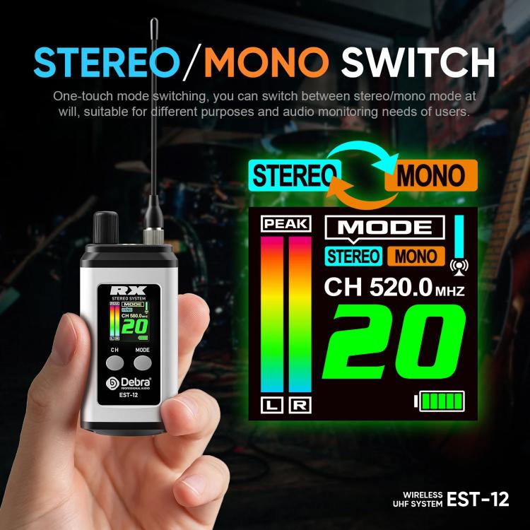 Sistema monitoraggio audio wireless portatile DEBRA EST-12