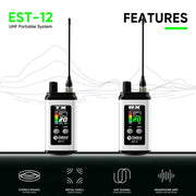 Sistema monitoraggio stereo wireless portatile DEBRA EST-12