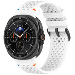 Cinturino per orologio xDfind in silicone traspirante con fibbia in lega nera e motivo a nido d'ape., For Samsung Galaxy Watch8 / Watch8 Classic