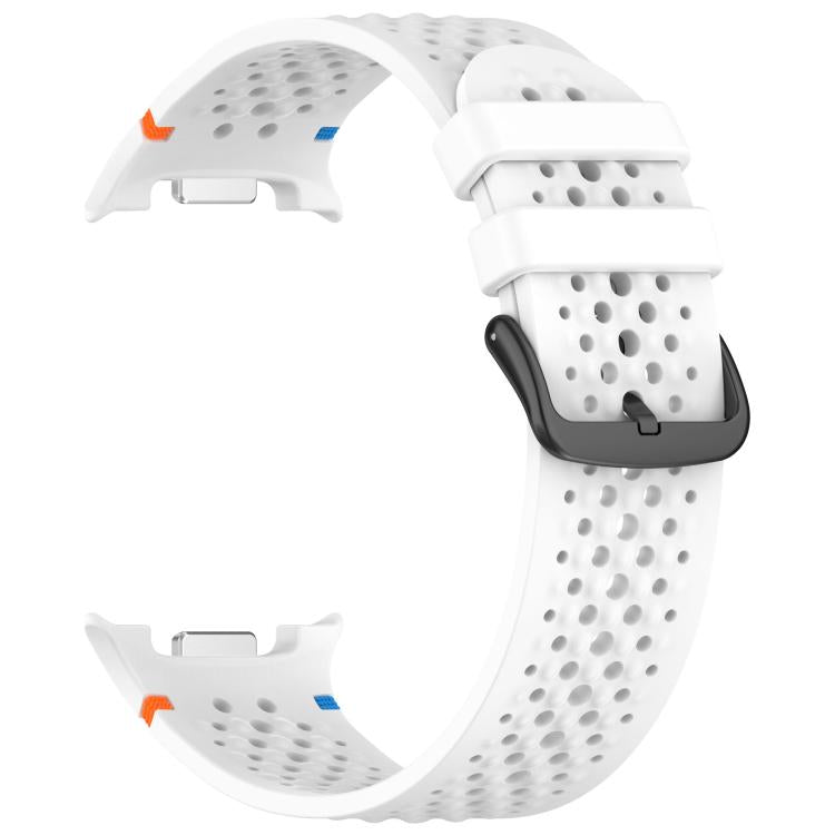 Cinturino per orologio xDfind in silicone traspirante con fibbia in lega nera e motivo a nido d'ape., For Samsung Galaxy Watch8 / Watch8 Classic