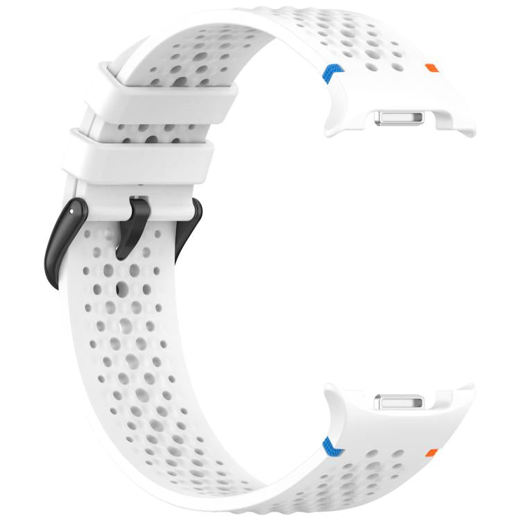Cinturino per orologio xDfind in silicone traspirante con fibbia in lega nera e motivo a nido d'ape., For Samsung Galaxy Watch8 / Watch8 Classic