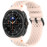 Cinturino per orologio xDfind in silicone traspirante con fibbia in lega nera e motivo a nido d'ape., For Samsung Galaxy Watch8 / Watch8 Classic