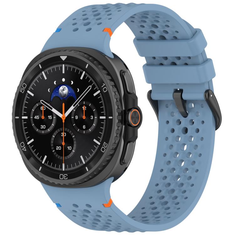 Cinturino per orologio xDfind in silicone traspirante con fibbia in lega nera e motivo a nido d'ape., For Samsung Galaxy Watch8 / Watch8 Classic