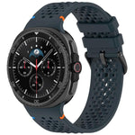 Cinturino per orologio xDfind in silicone traspirante con fibbia in lega nera e motivo a nido d'ape., For Samsung Galaxy Watch8 / Watch8 Classic