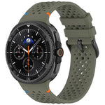 Cinturino per orologio xDfind in silicone traspirante con fibbia in lega nera e motivo a nido d'ape., For Samsung Galaxy Watch8 / Watch8 Classic