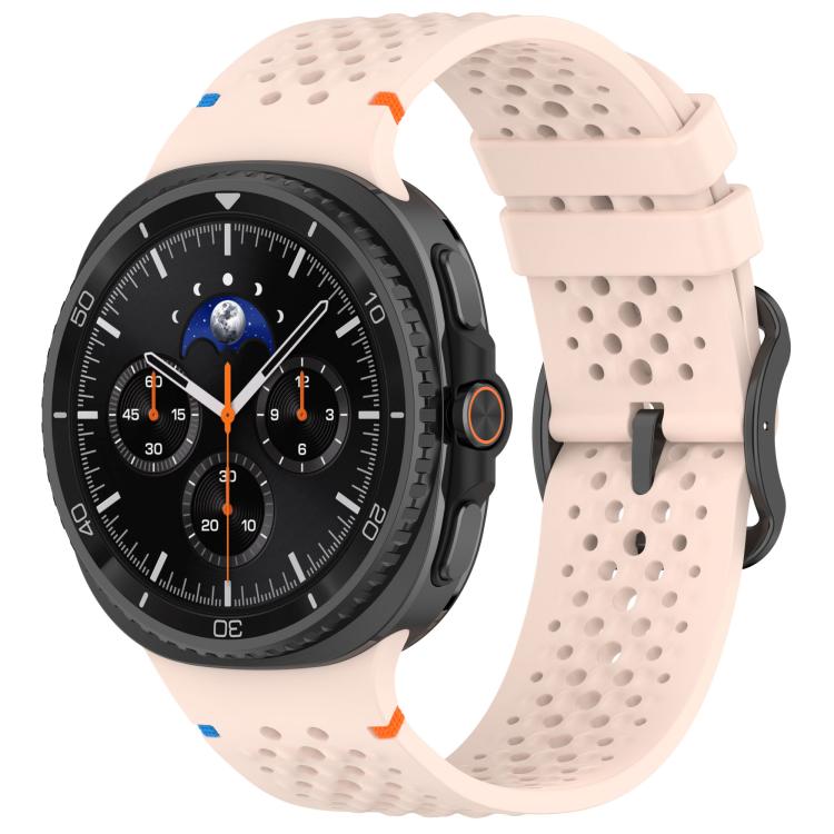 Cinturino per orologio xDfind Ladder con fibbia nera e motivo a nido d'ape in silicone traspirante., For Samsung Galaxy Watch8 / Watch8 Classic