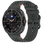 Cinturino per orologio xDfind Ladder con fibbia nera e motivo a nido d'ape in silicone traspirante., For Samsung Galaxy Watch8 / Watch8 Classic