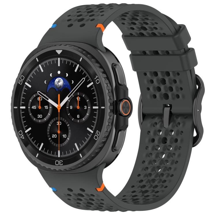 Cinturino per orologio xDfind Ladder con fibbia nera e motivo a nido d'ape in silicone traspirante., For Samsung Galaxy Watch8 / Watch8 Classic