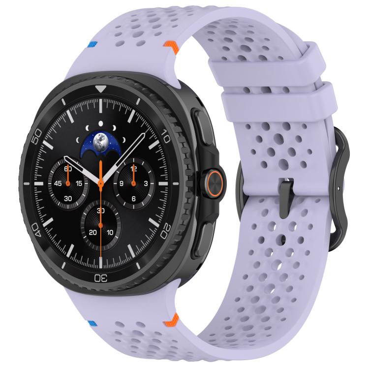 Cinturino per orologio xDfind Ladder con fibbia nera e motivo a nido d'ape in silicone traspirante., For Samsung Galaxy Watch8 / Watch8 Classic