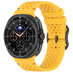 Cinturino per orologio xDfind Ladder con fibbia nera e motivo a nido d'ape in silicone traspirante., For Samsung Galaxy Watch8 / Watch8 Classic
