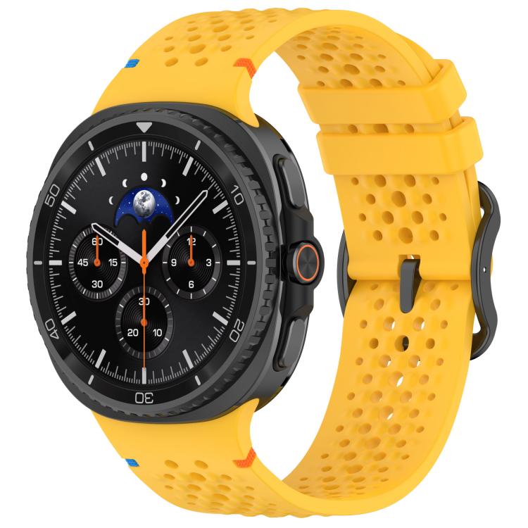 Cinturino per orologio xDfind Ladder con fibbia nera e motivo a nido d'ape in silicone traspirante., For Samsung Galaxy Watch8 / Watch8 Classic