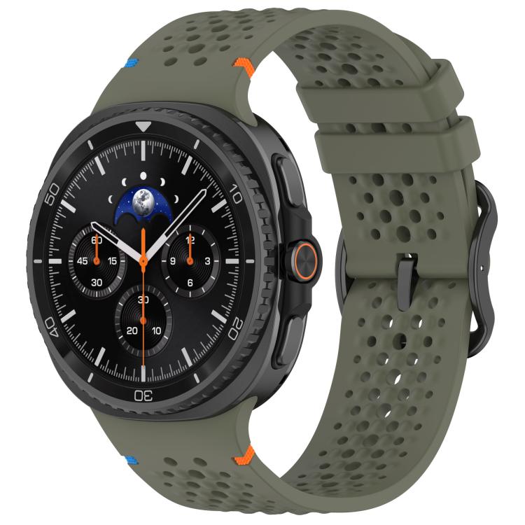 Cinturino per orologio xDfind Ladder con fibbia nera e motivo a nido d'ape in silicone traspirante., For Samsung Galaxy Watch8 / Watch8 Classic
