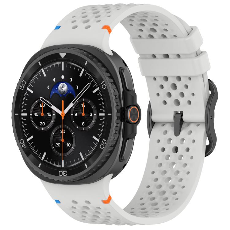 Cinturino per orologio xDfind Ladder con fibbia nera e motivo a nido d'ape in silicone traspirante., For Samsung Galaxy Watch8 / Watch8 Classic