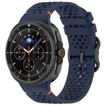 Cinturino per orologio xDfind Ladder con fibbia nera e motivo a nido d'ape in silicone traspirante., For Samsung Galaxy Watch8 / Watch8 Classic