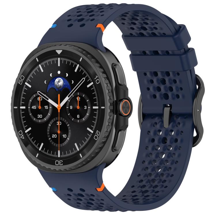 Cinturino per orologio xDfind Ladder con fibbia nera e motivo a nido d'ape in silicone traspirante., For Samsung Galaxy Watch8 / Watch8 Classic
