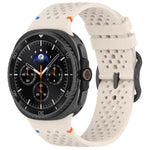 Cinturino per orologio xDfind Ladder con fibbia nera e motivo a nido d'ape in silicone traspirante., For Samsung Galaxy Watch8 / Watch8 Classic