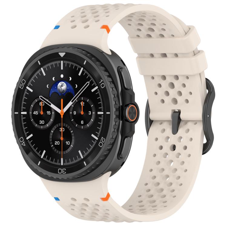 Cinturino per orologio xDfind Ladder con fibbia nera e motivo a nido d'ape in silicone traspirante., For Samsung Galaxy Watch8 / Watch8 Classic