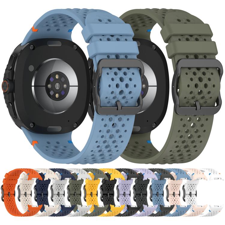 Cinturino per orologio xDfind Ladder con fibbia nera e motivo a nido d'ape in silicone traspirante., For Samsung Galaxy Watch8 / Watch8 Classic