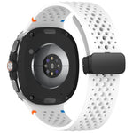 Cinturino per orologio xDfind in silicone traspirante con fibbia magnetica nera e motivo a nido d'ape., For Samsung Galaxy Watch8 / Watch8 Classic