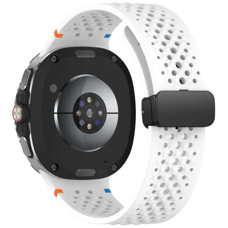 Cinturino per orologio xDfind in silicone traspirante con fibbia magnetica nera e motivo a nido d'ape., For Samsung Galaxy Watch8 / Watch8 Classic