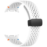 Cinturino per orologio xDfind in silicone traspirante con fibbia magnetica nera e motivo a nido d'ape., For Samsung Galaxy Watch8 / Watch8 Classic