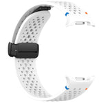 Cinturino per orologio xDfind in silicone traspirante con fibbia magnetica nera e motivo a nido d'ape., For Samsung Galaxy Watch8 / Watch8 Classic