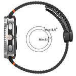 Cinturino per orologio xDfind in silicone traspirante con fibbia magnetica nera e motivo a nido d'ape., For Samsung Galaxy Watch8 / Watch8 Classic