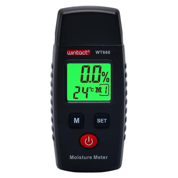 Misuratore digitale di umidità del legno Wintact WT660 con sonda, WT660