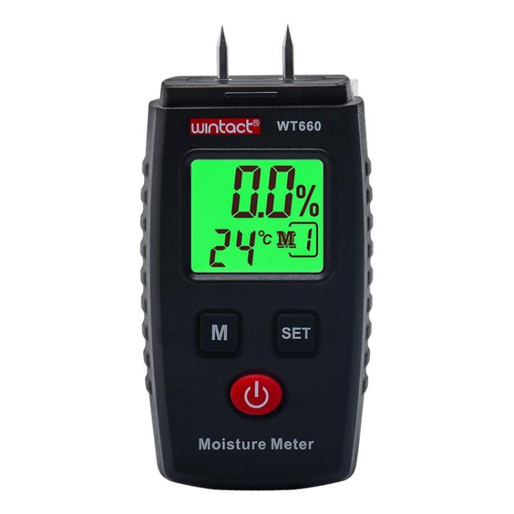 Misuratore digitale di umidità del legno Wintact WT660 con sonda, WT660