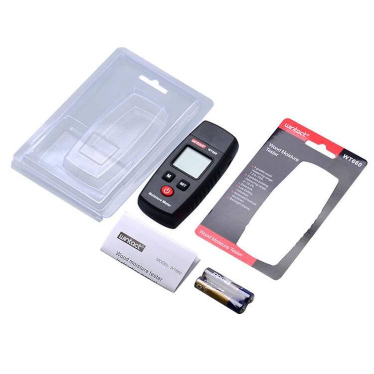 Misuratore digitale di umidità del legno Wintact WT660 con sonda, WT660