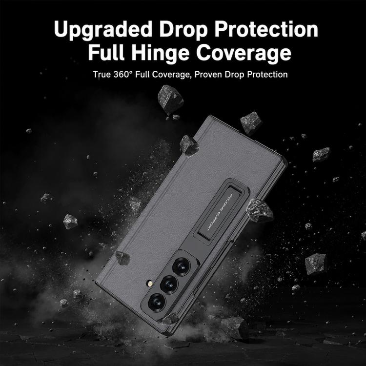 Custodia per telefono GKK con cerniera in pelle Phantom e supporto integrato con chiusura magnetica., For Galaxy Z Fold8 Ultra 5G, For Samsung Galaxy Z Fold7 5G