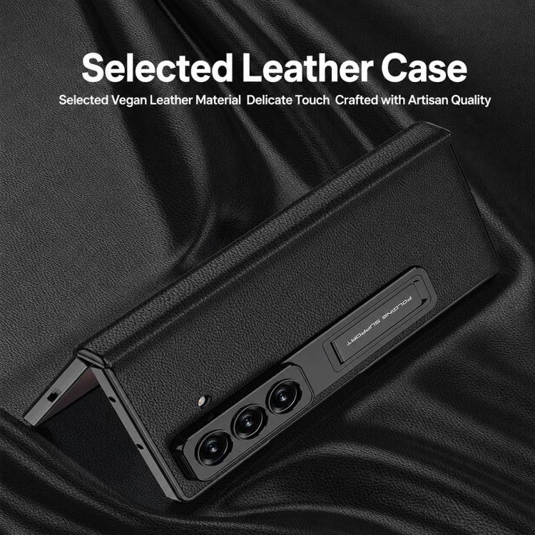 Custodia per telefono GKK con cerniera in pelle Phantom e supporto integrato con chiusura magnetica., For Galaxy Z Fold8 Ultra 5G, For Samsung Galaxy Z Fold7 5G
