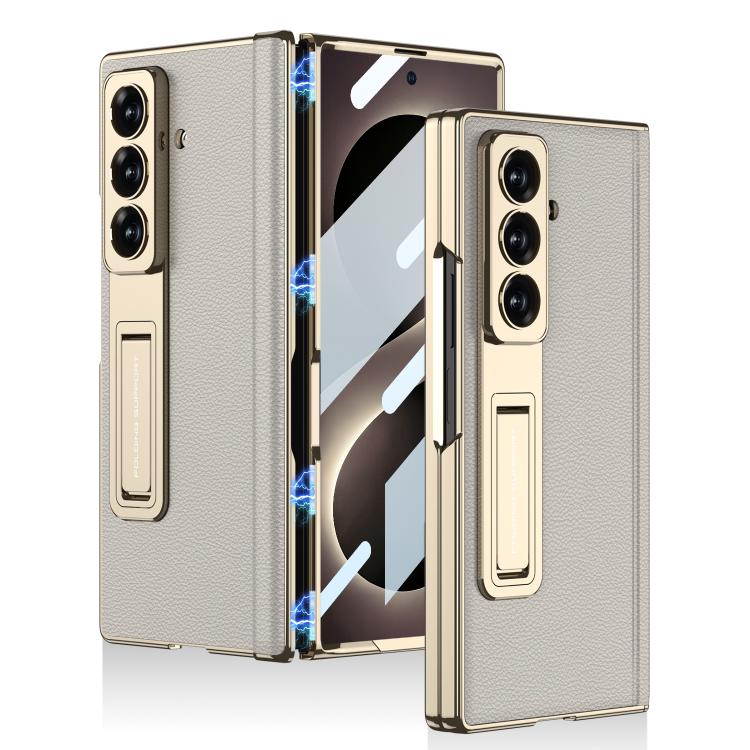 Custodia per telefono GKK con cerniera in pelle Phantom e supporto integrato con chiusura magnetica., For Galaxy Z Fold8 Ultra 5G, For Samsung Galaxy Z Fold7 5G
