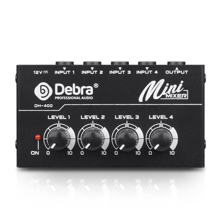 Mixer audio a 4 canali per strumenti musicali e streaming
