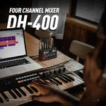 Mixer audio a 4 canali per strumenti musicali e streaming