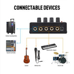 Mixer audio a 4 canali per strumenti musicali e streaming