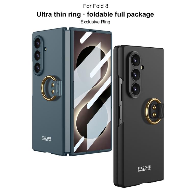 Custodia per telefono GKK integrata ultra sottile in PC con copertura completa e anello di supporto, For Galaxy Z Fold8 Ultra 5G, For Samsung Galaxy Z Fold7 5G