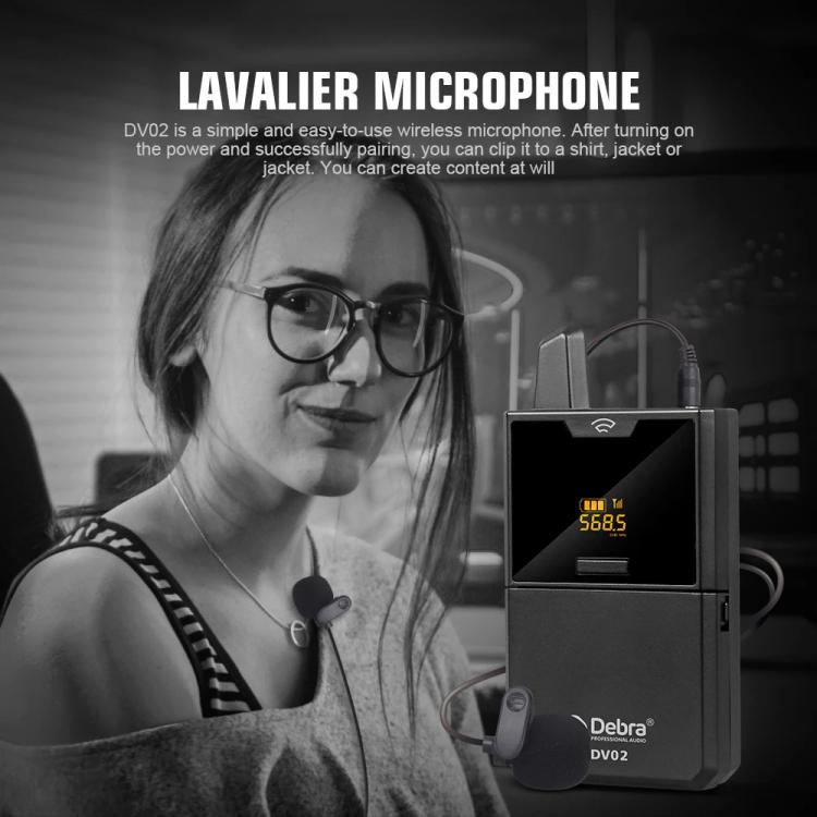 Microfono lavalier wireless DEBRA DV-01 UHF 50m