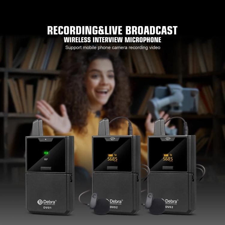 Microfono lavalier wireless DEBRA DV-01 UHF 50m