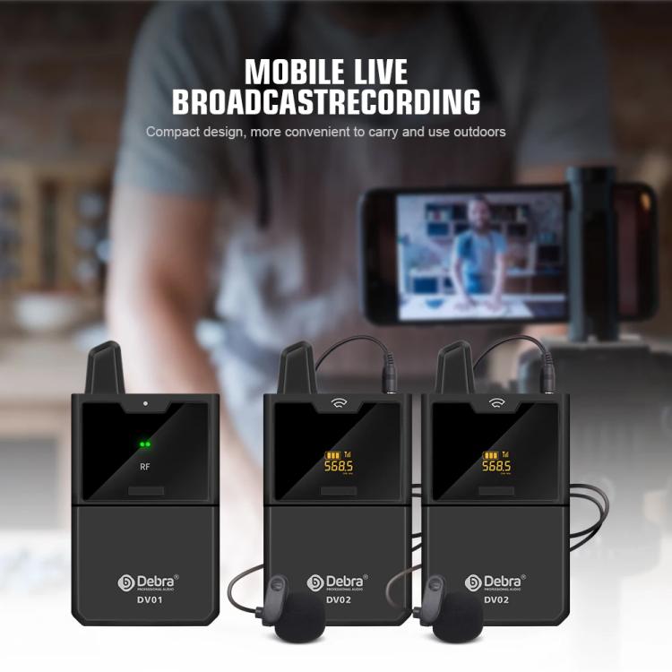 Microfono lavalier wireless DEBRA DV-01 UHF 50m