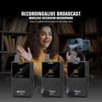 Microfono lavalier wireless DEBRA DV-02 con 2 trasmettitori