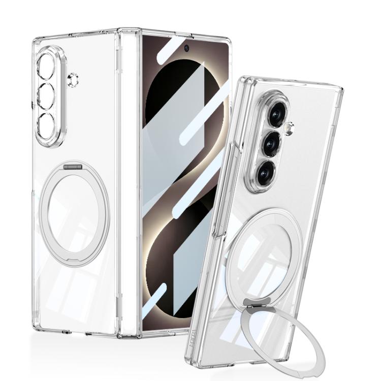 Custodia per telefono GKK con cerniera magnetica integrata in PC e supporto girevole., For Galaxy Z Fold8 Ultra 5G, For Samsung Galaxy Z Fold7 5G