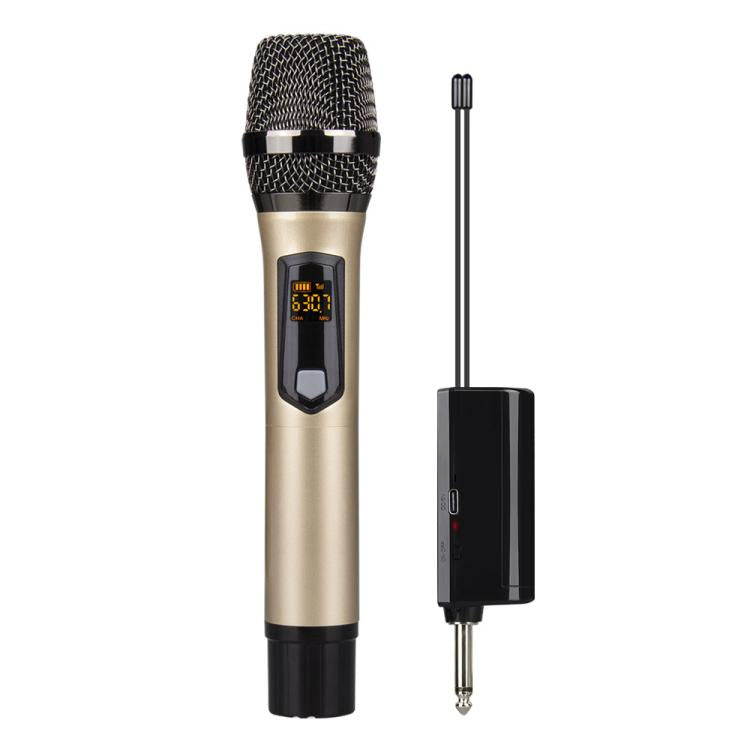 Sistema microfonico wireless ricaricabile UHF DEBRA A-25 per palcoscenici e KTV, One Mic, Two Mic