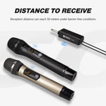 Sistema microfonico wireless ricaricabile UHF DEBRA A-25 per palcoscenici e KTV, One Mic, Two Mic