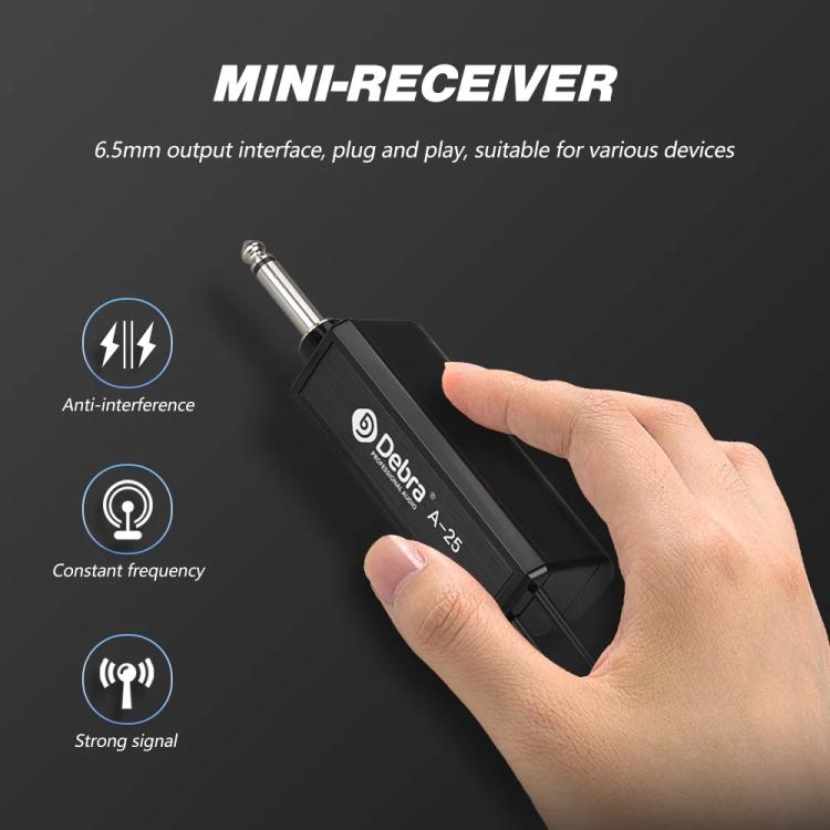 Sistema microfonico wireless ricaricabile UHF DEBRA A-25 per palcoscenici e KTV, One Mic, Two Mic