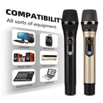 Sistema microfonico wireless ricaricabile UHF DEBRA A-25 per palcoscenici e KTV, One Mic, Two Mic
