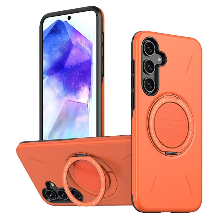 Supporto girevole in metallo, custodia ibrida per telefono MagSafe in TPU e PC., For Samsung Galaxy A36 5G, For Samsung Galaxy A25 4G / 5G, For Samsung Galaxy A55 5G / A35 5G