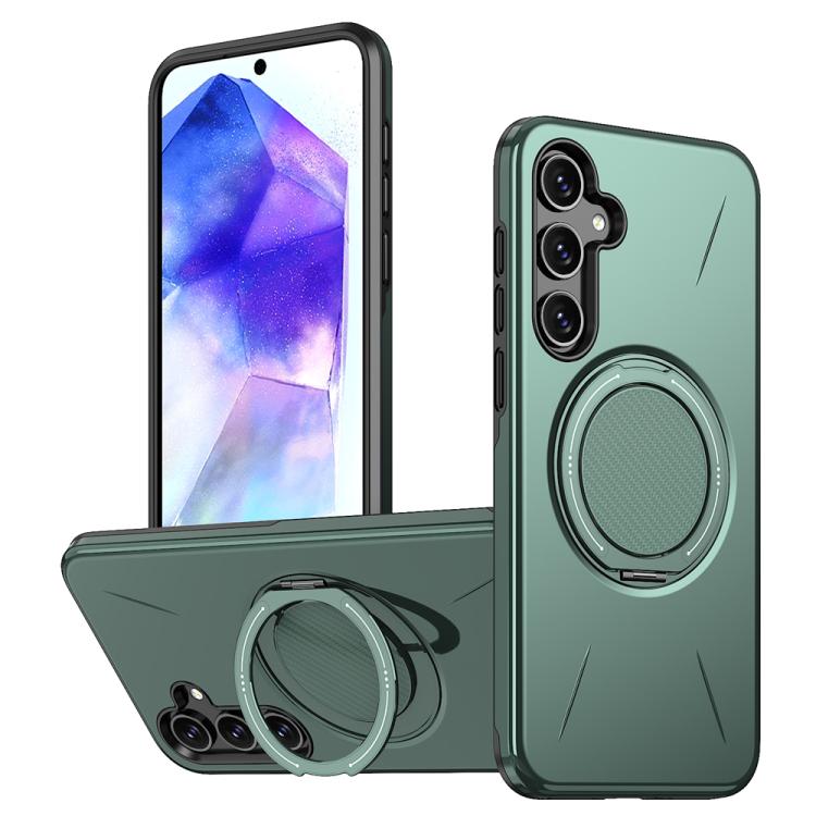 Supporto girevole in metallo, custodia ibrida per telefono MagSafe in TPU e PC., For Samsung Galaxy A36 5G, For Samsung Galaxy A25 4G / 5G, For Samsung Galaxy A55 5G / A35 5G