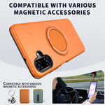 Supporto girevole in metallo, custodia ibrida per telefono MagSafe in TPU e PC., For Samsung Galaxy A07 4G / 5G, For Samsung Galaxy A06 4G / 5G, For Samsung Galaxy A56 5G