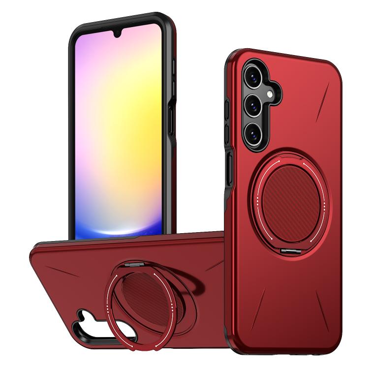 Supporto girevole in metallo, custodia ibrida per telefono MagSafe in TPU e PC., For Samsung Galaxy A36 5G, For Samsung Galaxy A25 4G / 5G, For Samsung Galaxy A55 5G / A35 5G